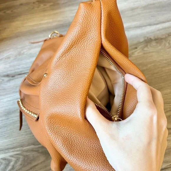 Laggo Joyce Hobo Leather Bag in British Tan NWOT